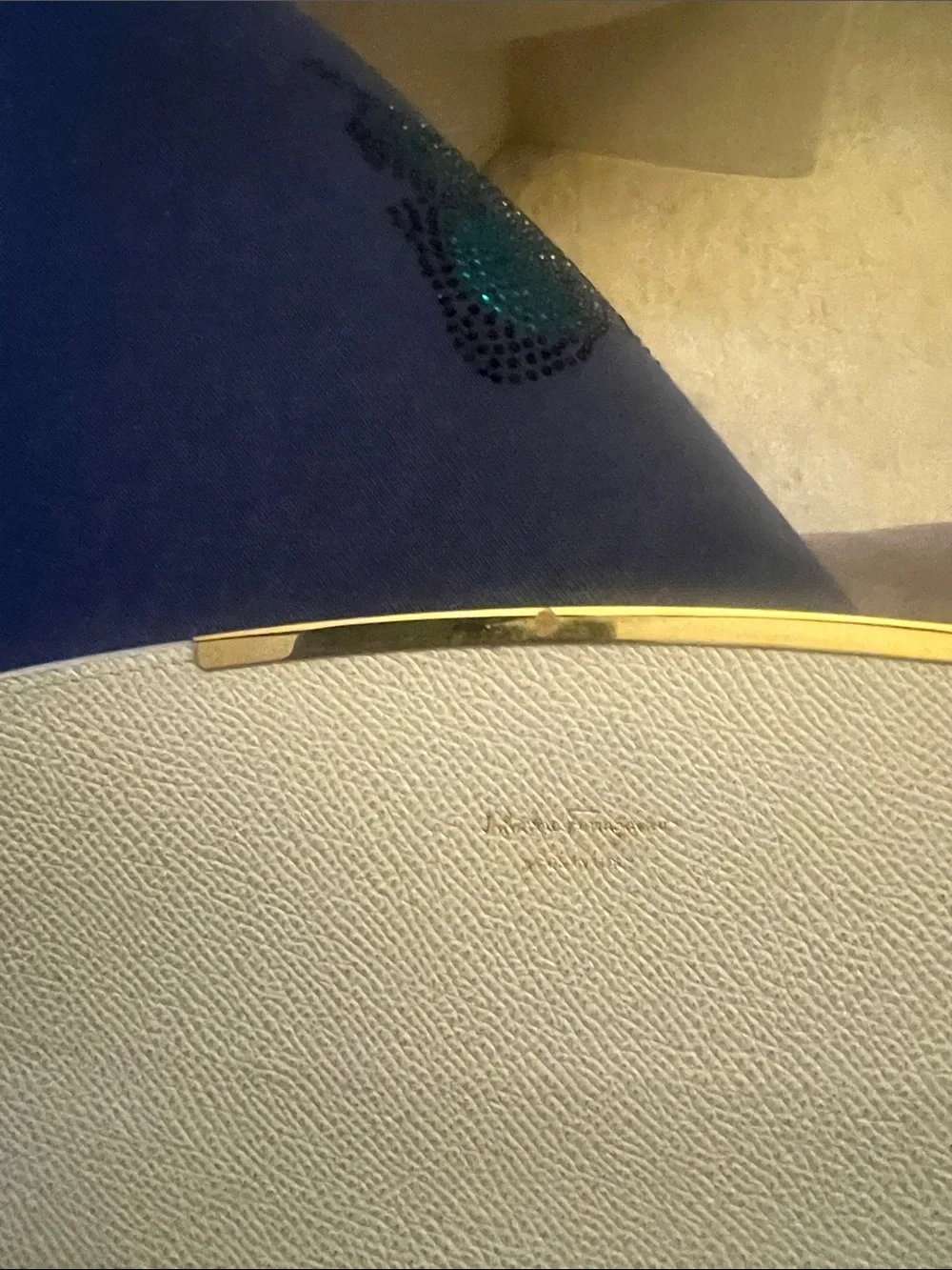 Salvatore Ferragamo White Leather Continental Wallet with Gold Gancini